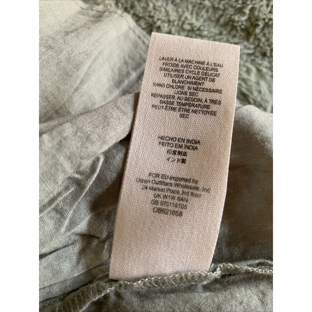 FREE PEOPLE Sz XS Day Glow Mini Dress Spanish Moss Boho Hippie Festival - Picture 11 of 13